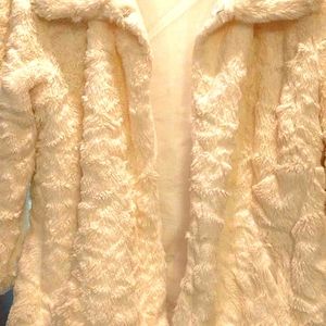 BEBE SOFT  AND FUZZY COAT ..